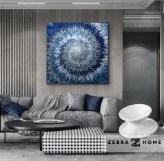 Mavii Derinlik Yağlı Boya Dokulu Tablo