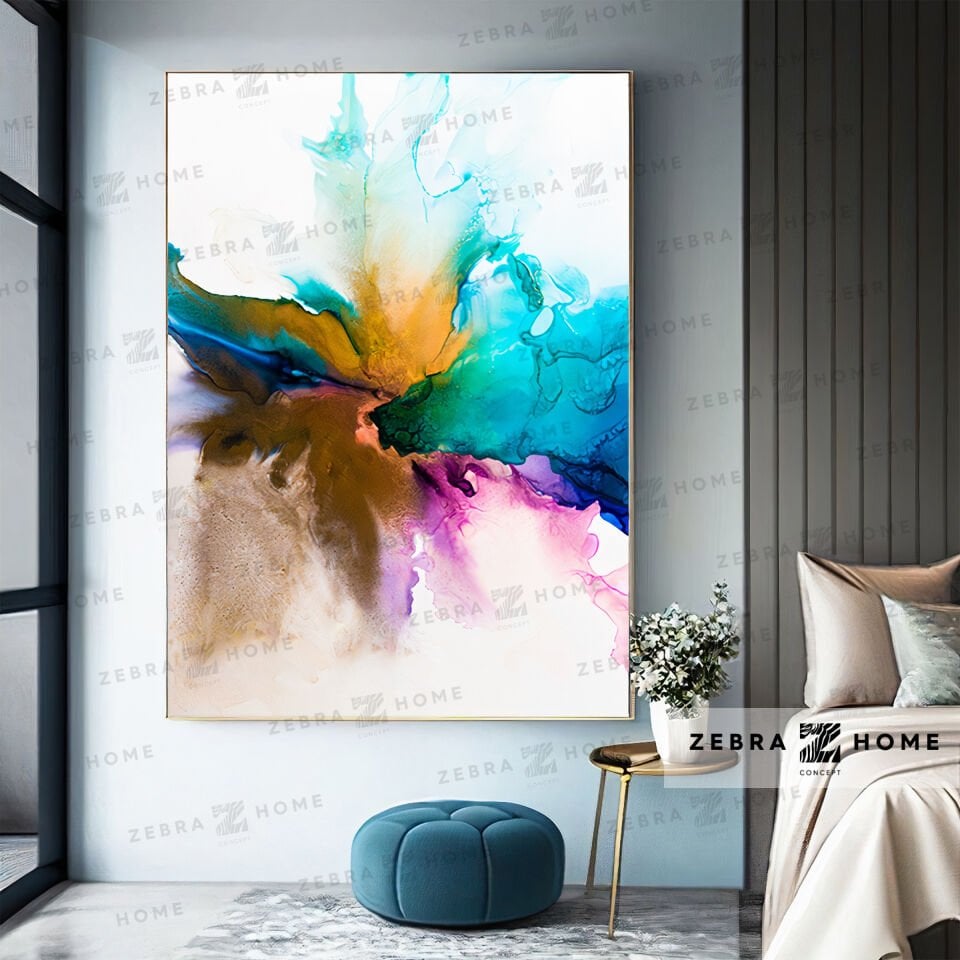 Yağlı Boya Dokulu Soyut Tablo