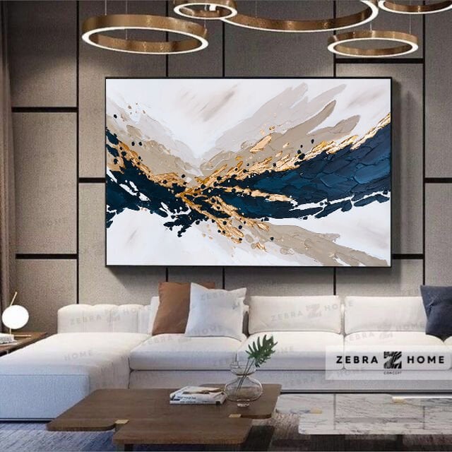 Yağlı Boya Dokulu Soyut Tablo