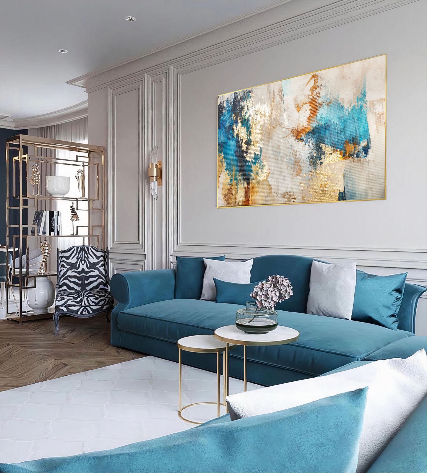 Yağlı Boya Dokulu Soyut Tablo