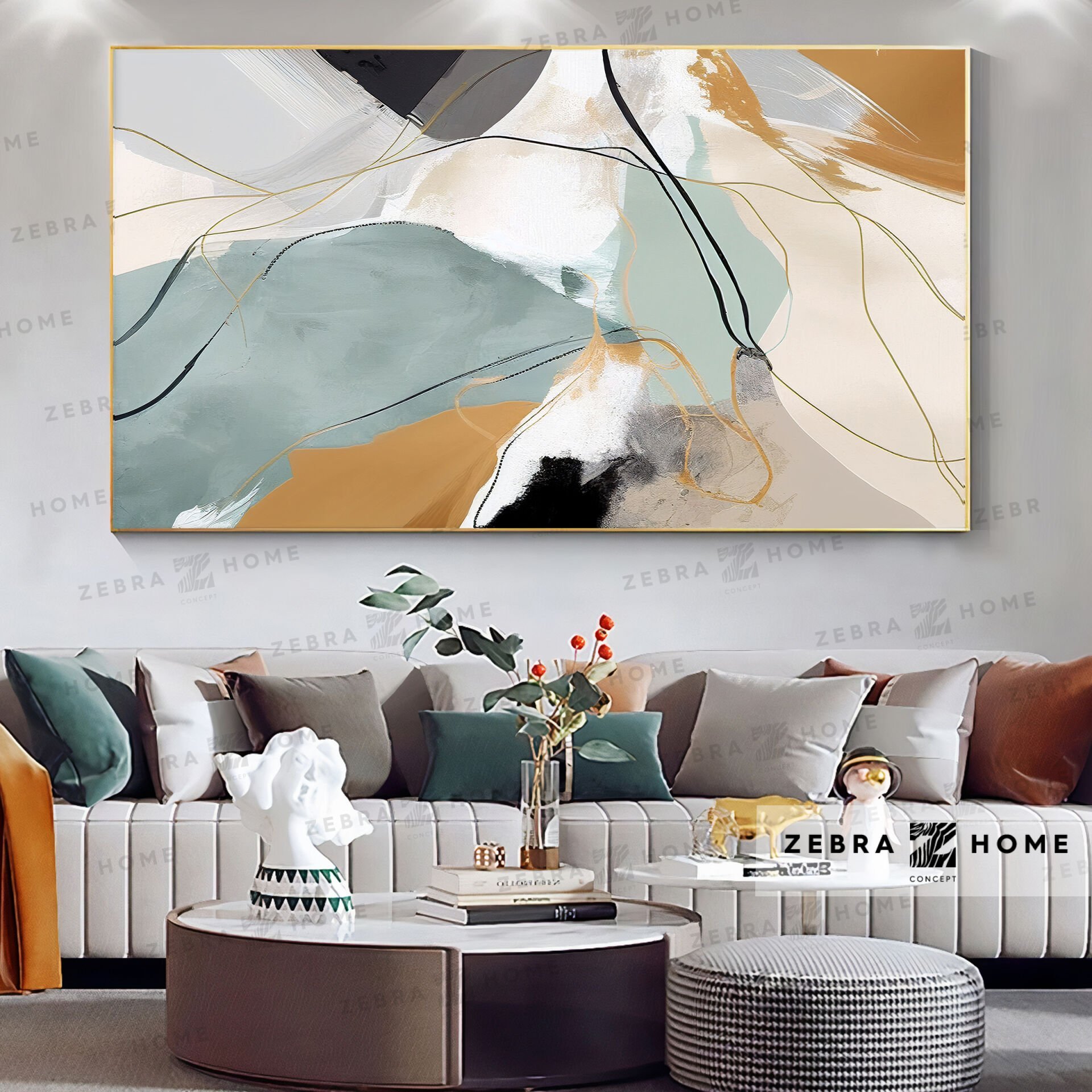 Yağlı Boya Dokulu Soyut Tablo