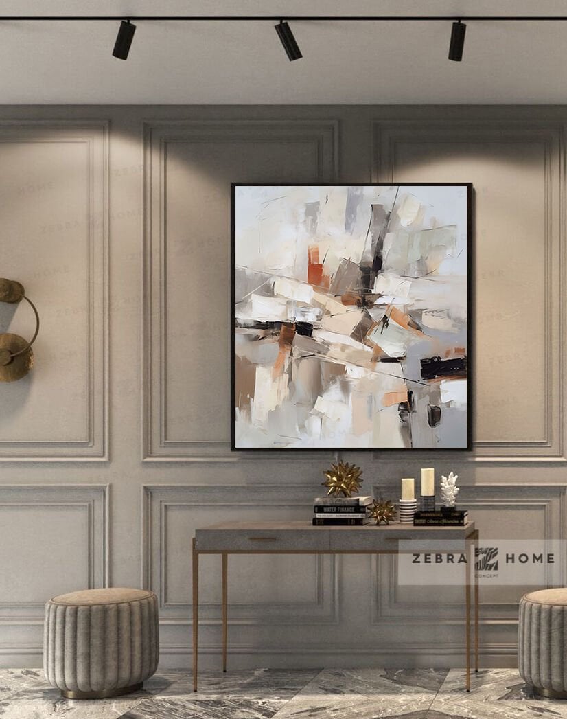 Yağlı Boya Dokulu Soyut Tablo