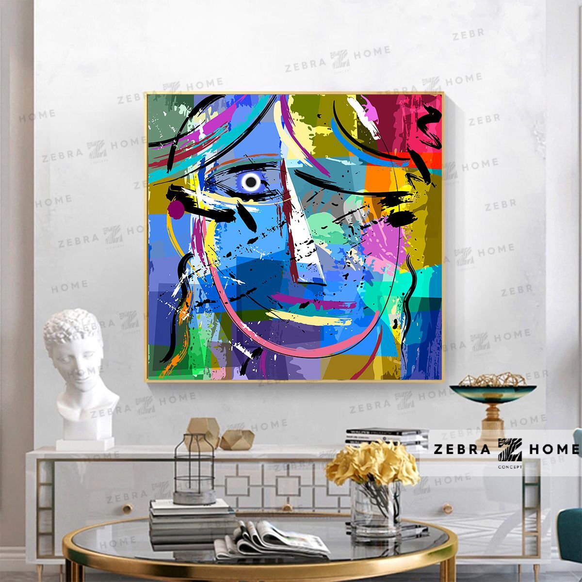 Yağlı Boya Dokulu İnsan Tablo