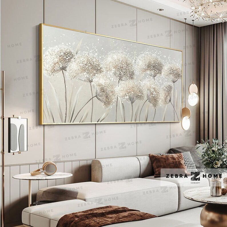 Yağlı Boya Dokulu Çiçek Tablo