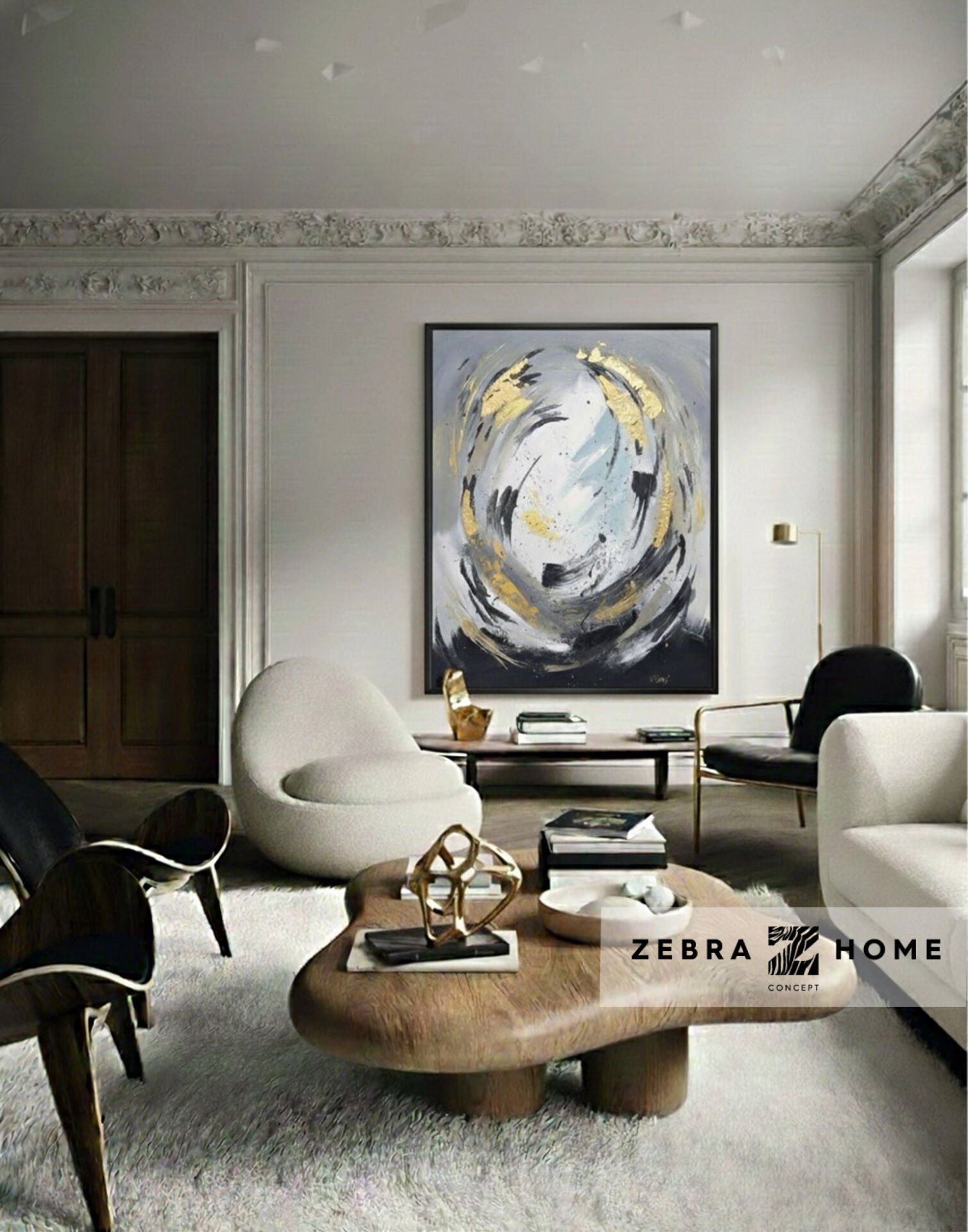 Yağlı Boya Dokulu Soyut Tablo