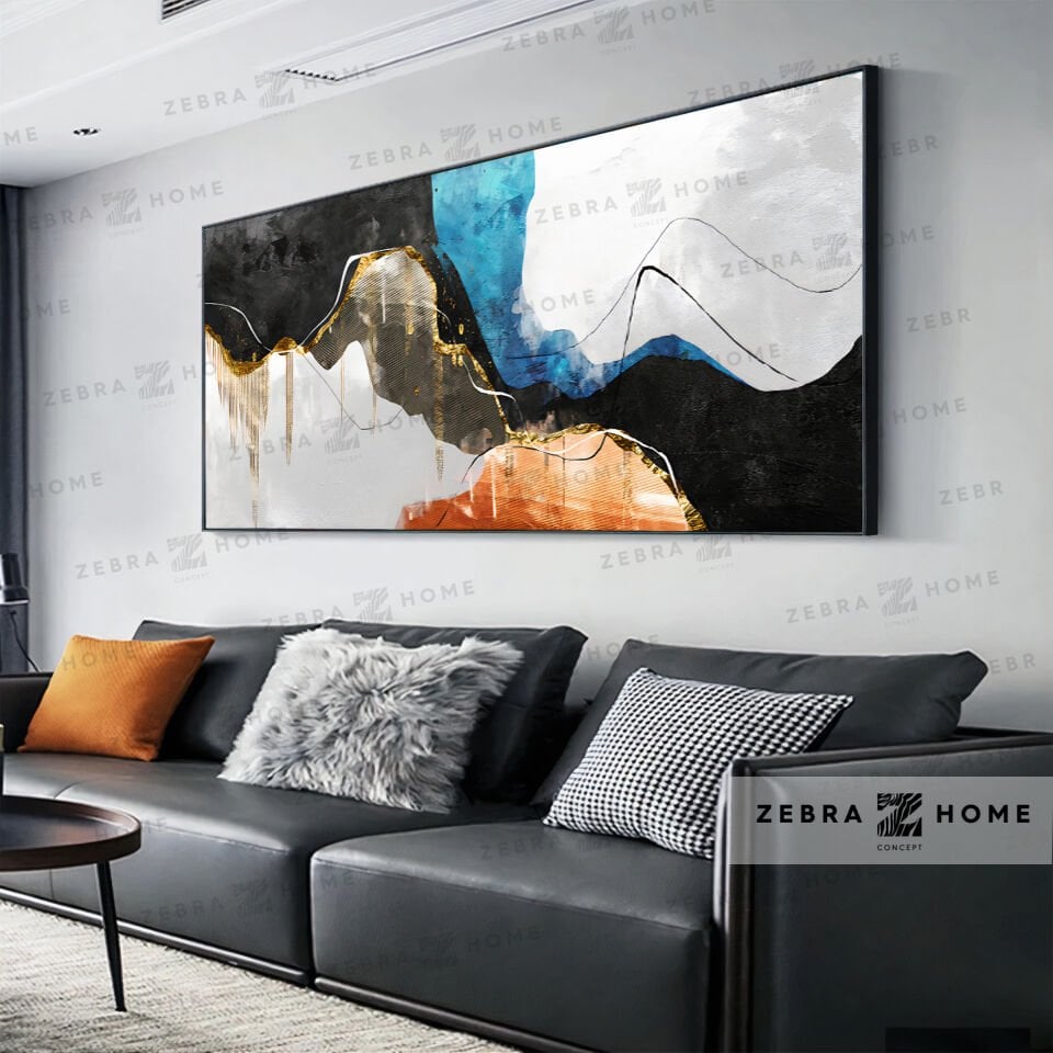 Yağlı Boya Dokulu Soyut Tablo