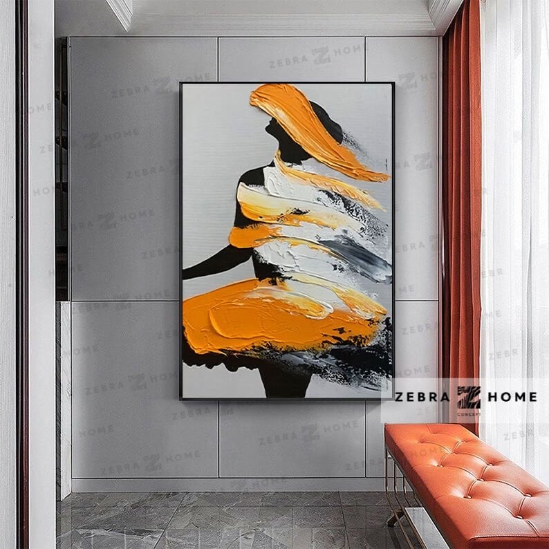 Yağlı Boya Dokulu İnsan Tablo