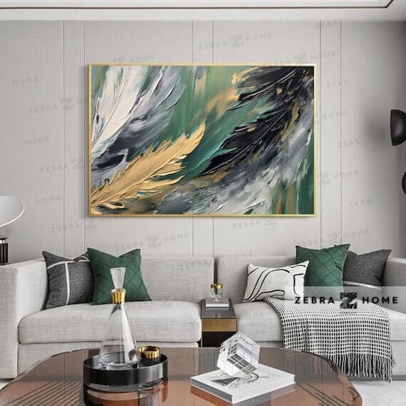 Yağlı Boya Dokulu Soyut Tablo