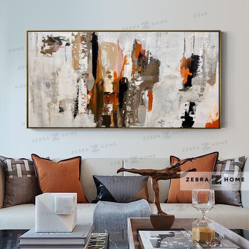 Yağlı Boya Dokulu Soyut Tablo