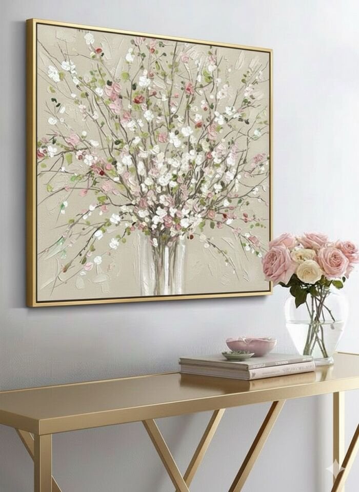 Yağlı Boya Dokulu Ağaç Tablo