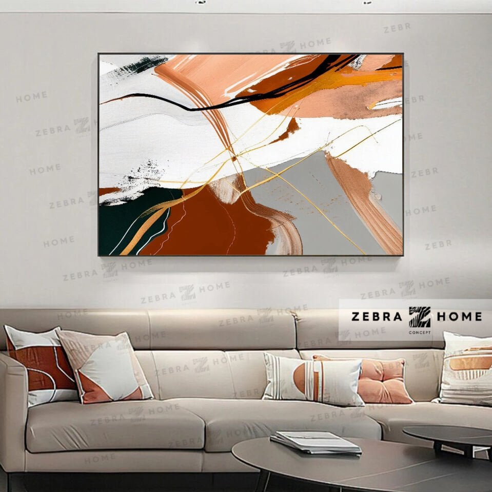 Yağlı Boya Dokulu Soyut Tablo