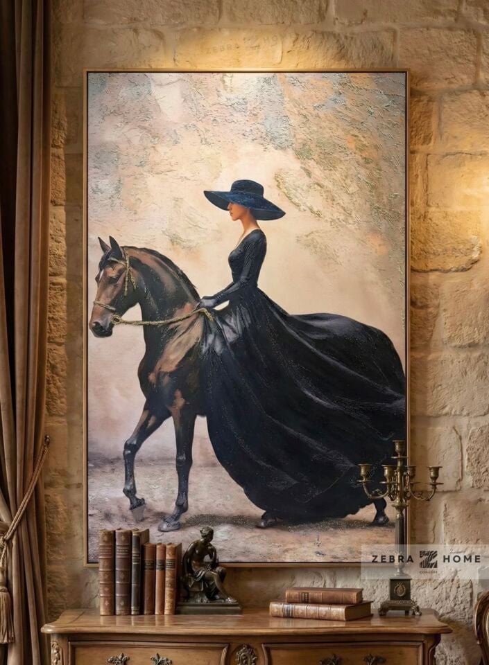 Yağlı Boya Dokulu Kadın Tablo