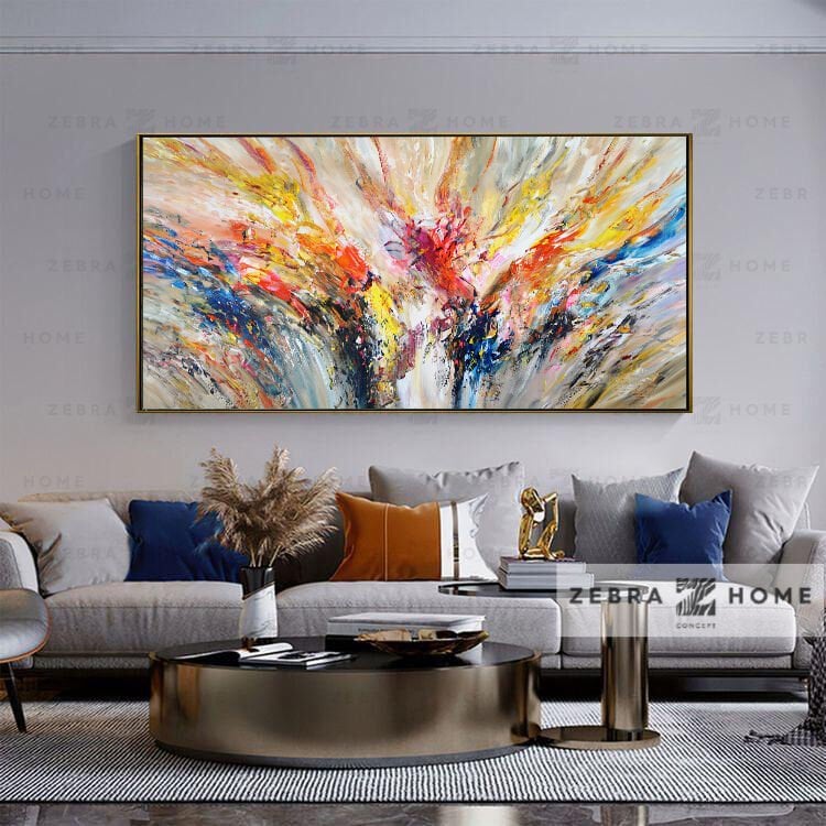 Yağlı Boya Dokulu Soyut Tablo