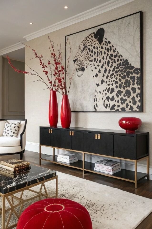 Yağlı Boya Dokulu Kaplan Tablo