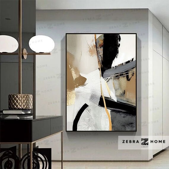 Yağlı Boya Dokulu Soyut Tablo